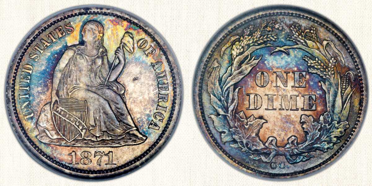 1871 CC Liberty Seated Dime sold for $270250