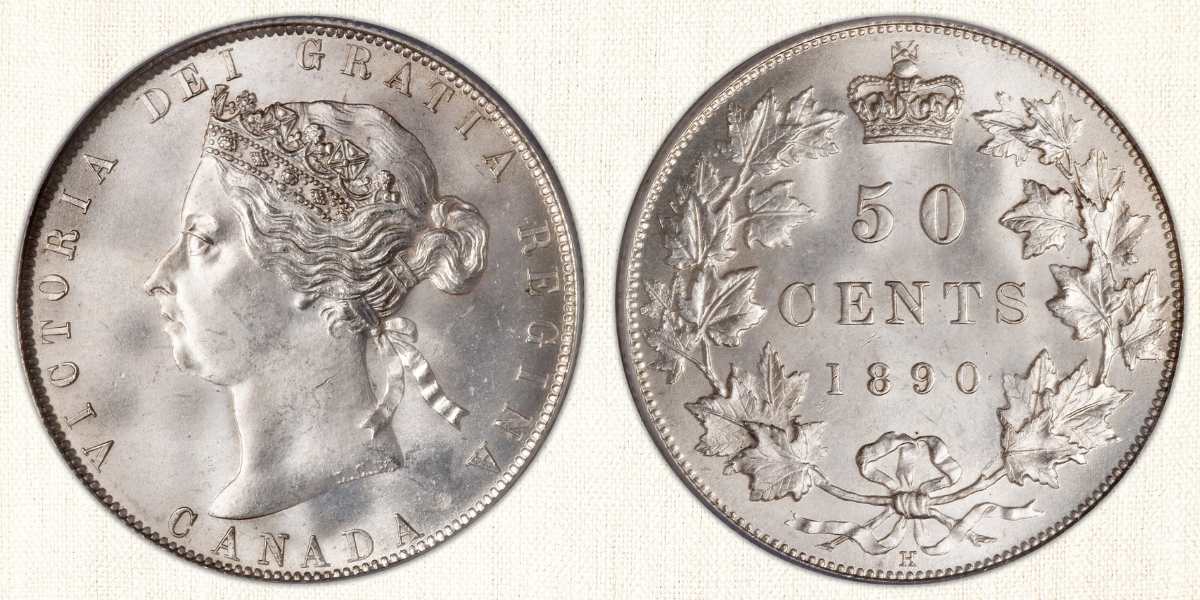 1890-H Queen Victoria 50 Cents