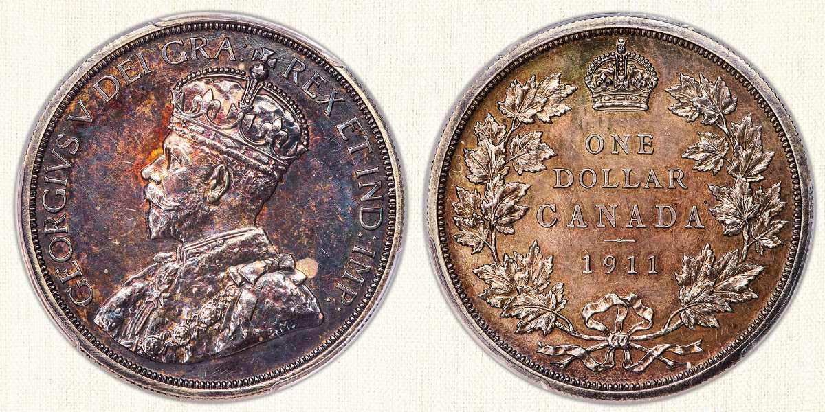 1911 King George V Silver Dollar