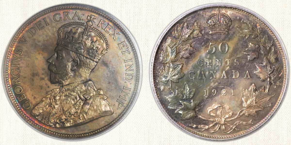 1921 King George V 50 Cents Sold $141,000