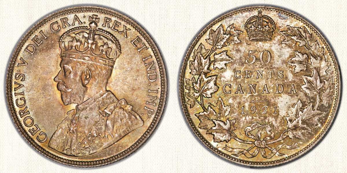 1921 King George V 50 Cents Sold $240,000