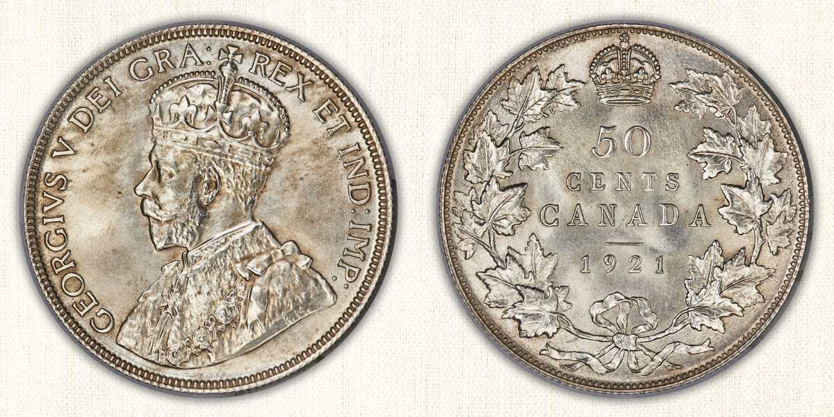 1921 King George V 50 Cents Sold for $120,000
