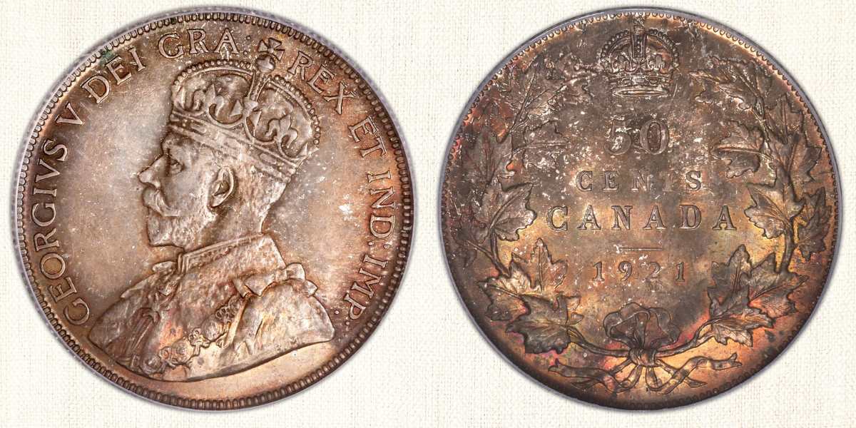 1921 King George V 50 Cents Sold for $218,500
