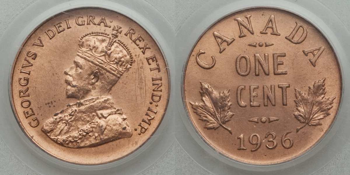 1936 King George V Dot Cent Sold for $246,750