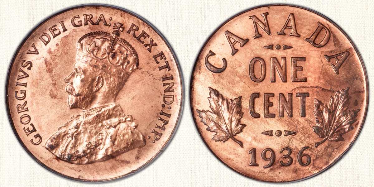 1936 King George V Dot Cent