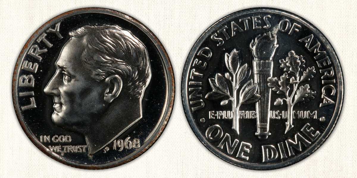 1968 No S Proof Dime Value