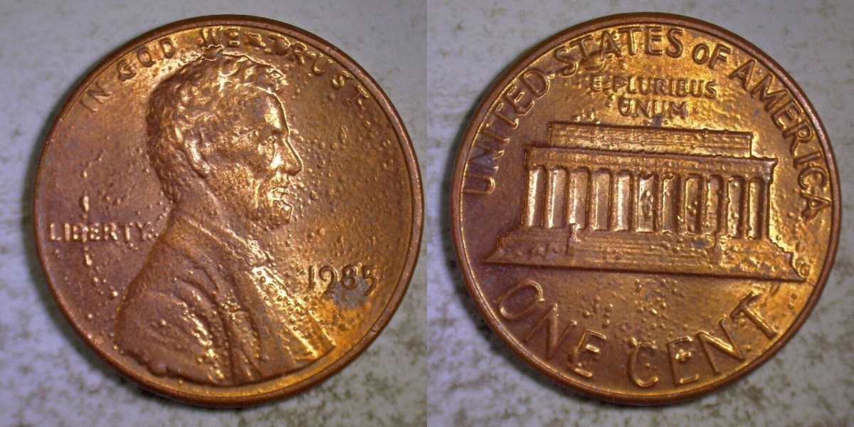 1985 Plating Blisters Penny