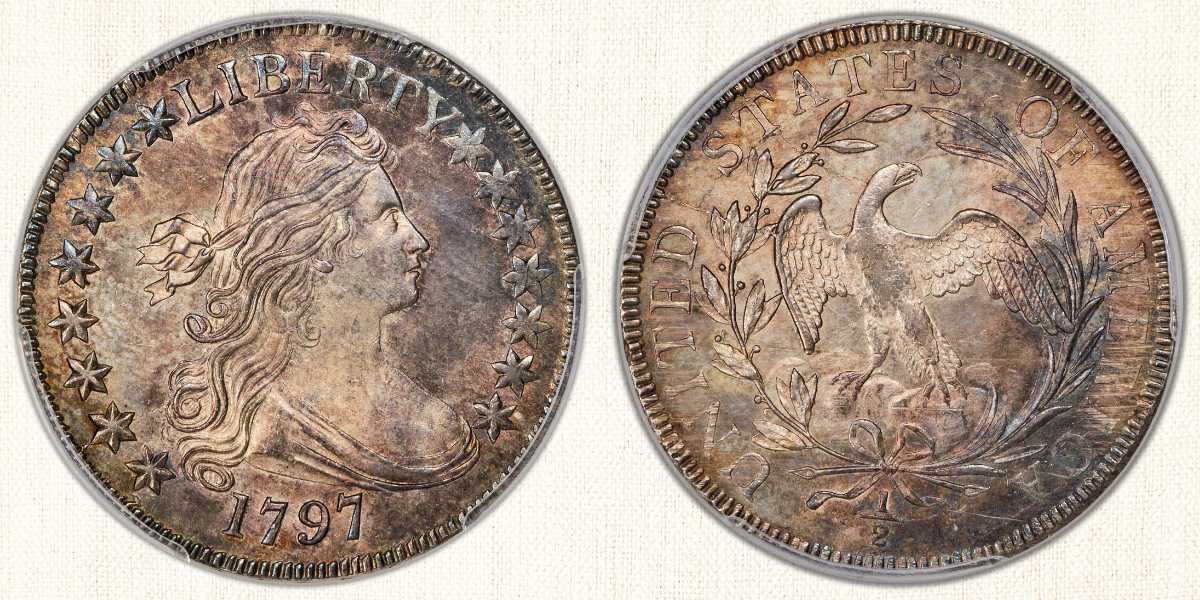 1797 Draped Bust Half Dollar, O-101, 15 Stars Sold for $1,560,000