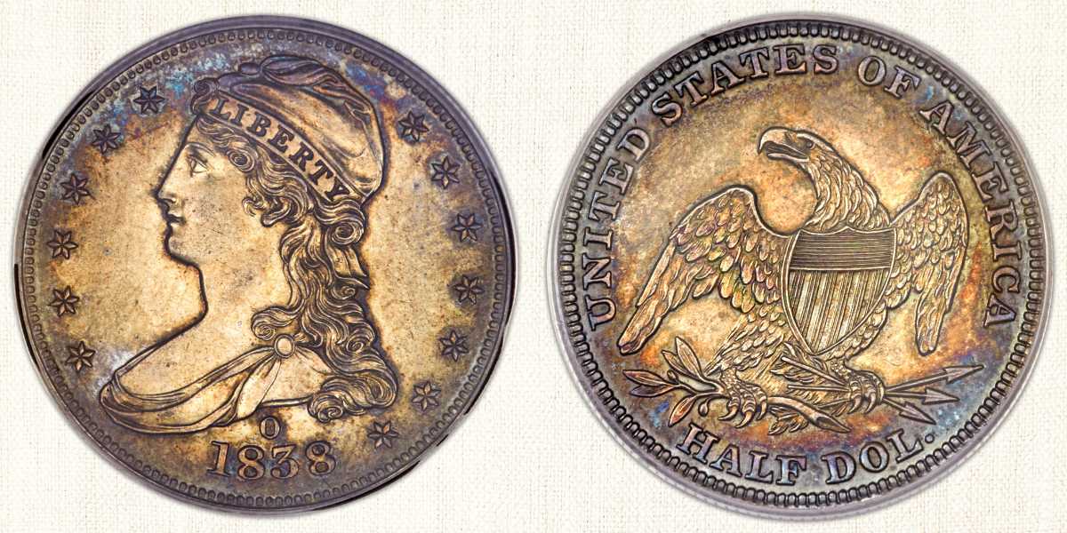 1838-O Proof Capped Bust Half Dollar Sold for 734,375