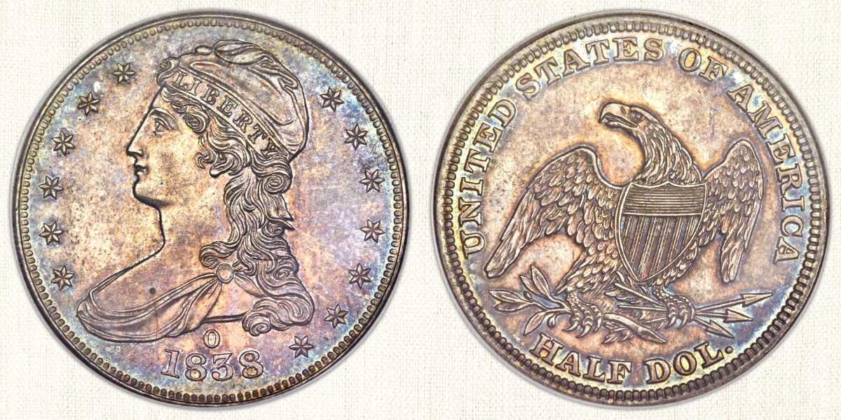 1838-O Proof Capped Bust Half Dollar Sold for $783,750