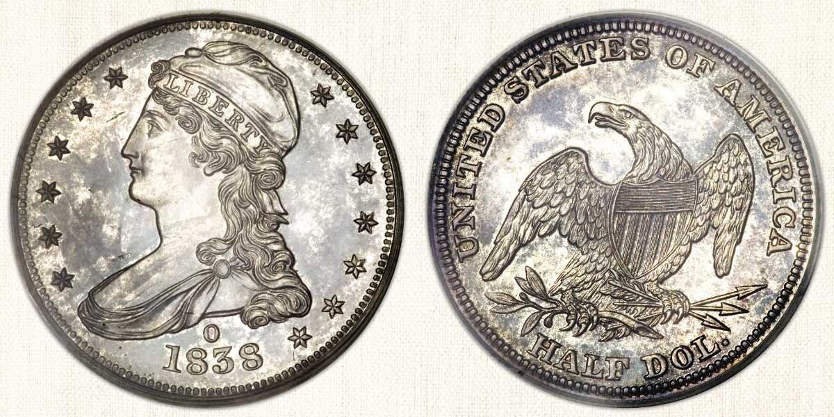 1838-O Proof Half Dollar